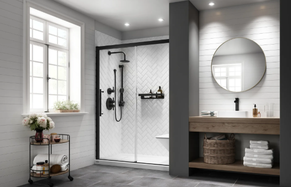 Tub to Walk-In Shower Conversion for Safer Bathrooms